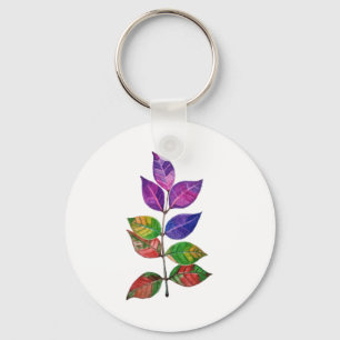 Chaveiro Folhas arco-íris de água