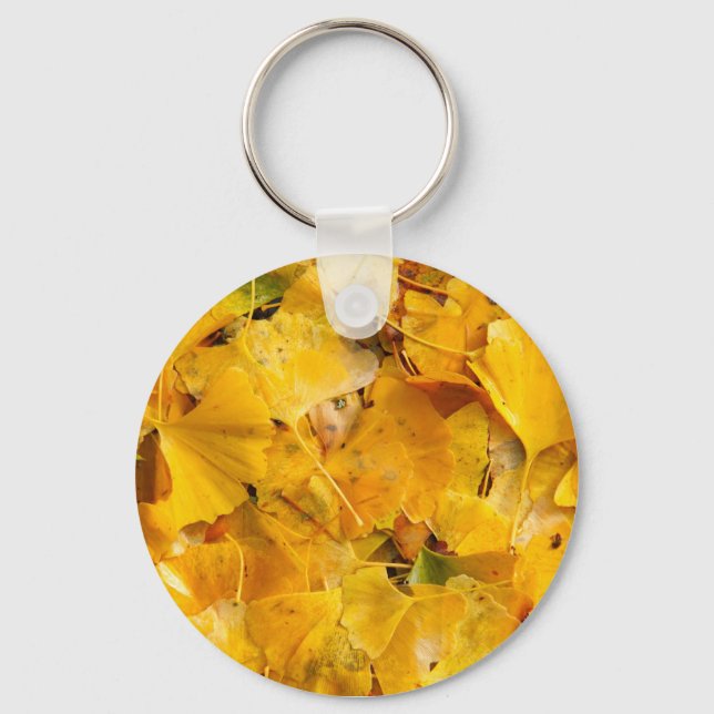 Chaveiro Folhas de Ginkgo Biloba (Frente)