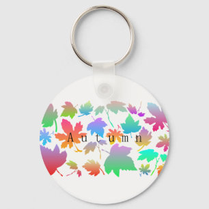 Chaveiro Folhas de outono coloridas