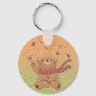 Chaveiro Folhas de outono do Urso de Teddy