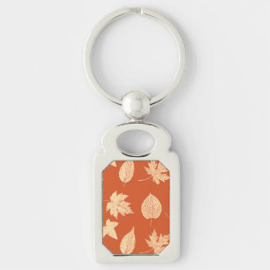 Chaveiro Folhas de outono - laranja mandarina