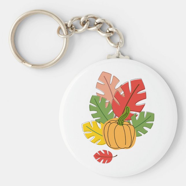 Chaveiro Folhas e Abóboras (Frente)