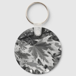 Chaveiro Folhas em preto e branco