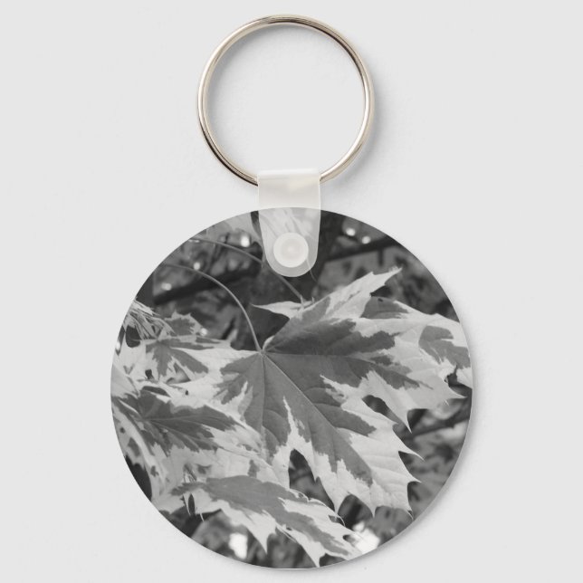 Chaveiro Folhas em preto e branco (Frente)