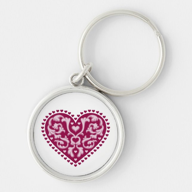 Chaveiro Folk Art Heart (Frente)