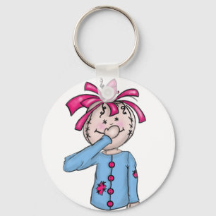 Chaveiro Folk Rag Doll Cartoon