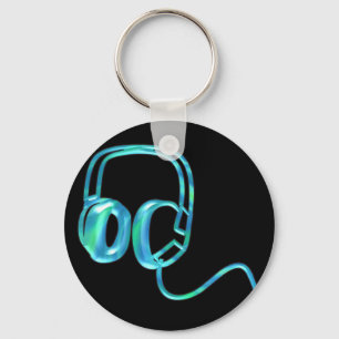Chaveiro Fones de ouvido azuis