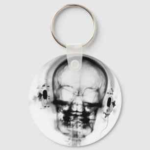 Chaveiro Fones de ouvido de Skeleton de Música de Raio X B