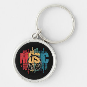 Chaveiro Fones de ouvido de Vintage do Electronic Music Lov