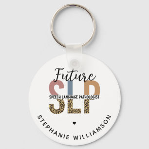 Chaveiro Fonoaudiólogo Futuro Personalizado Estampa de Leop