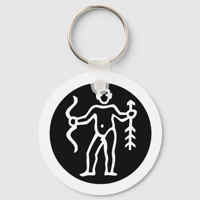 Chaveiro Font Zodiac: SAGITTARIUS + suas cores e ideias (Frente)