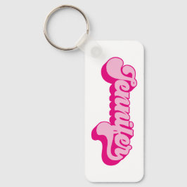 Chaveiro Fonte Retro Rosa Quente Jennifer