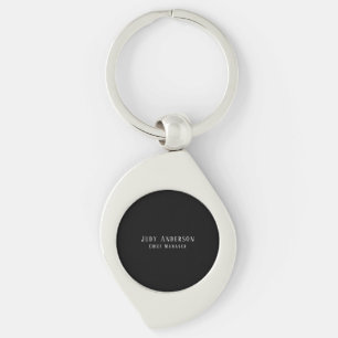 Chaveiro Fonte Serif Simples Profissional Cinza Preto Tendê