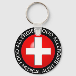 Chaveiro Food Allergy Medical Alert Key Chain