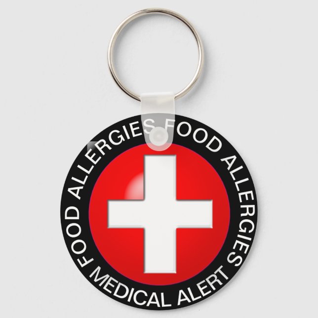 Chaveiro Food Allergy Medical Alert Key Chain (Frente)