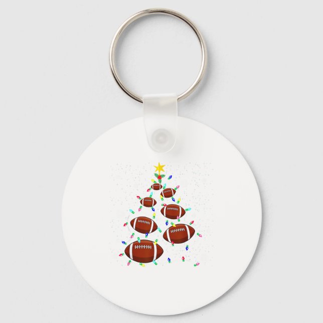Chaveiro Football Christmas Tree Light Xmas Football Boys G (Frente)