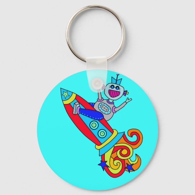 Chaveiro Fora deste robô mundial (Frente)