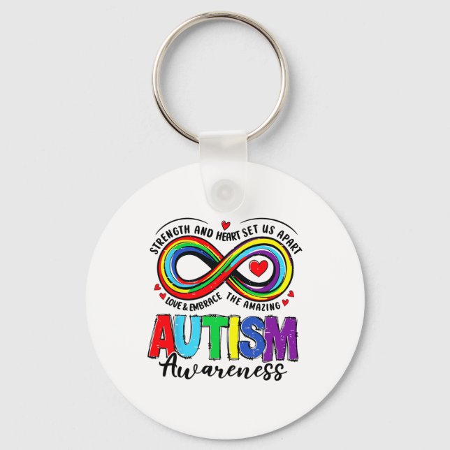 Chaveiro Força De Sensibilização Autismo E Coração Nos Sepa (Frente)