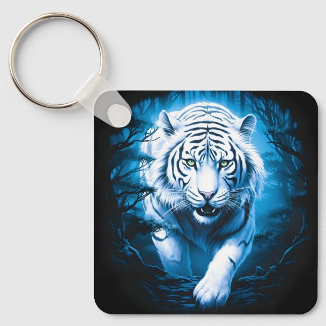 Chaveiro Forest Mystic Wild White Tiger (Frente)