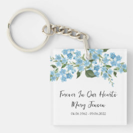 Chaveiro Forget me not Memorial Funeral Photo Keychain