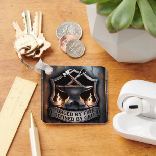 Chaveiro Forjado pelo Fogo – Emblema de Ferreiro