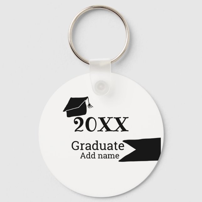 Chaveiro Formando 20XX graduação que é simples e moderno (Frente)