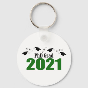 Chaveiro Formando De Doutorado E Bonés Para 2021 (Verde)