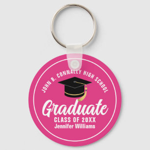 Chaveiro Formando Personalizado 2025 para Graduação Rosa Qu