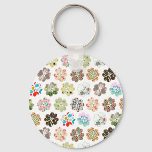 Chaveiro Formas cardíacas de trevo de quatro folhas, em for