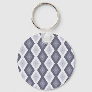 Chaveiro Formas de diamante de cinza azul