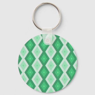 Chaveiro Formas de diamante verde