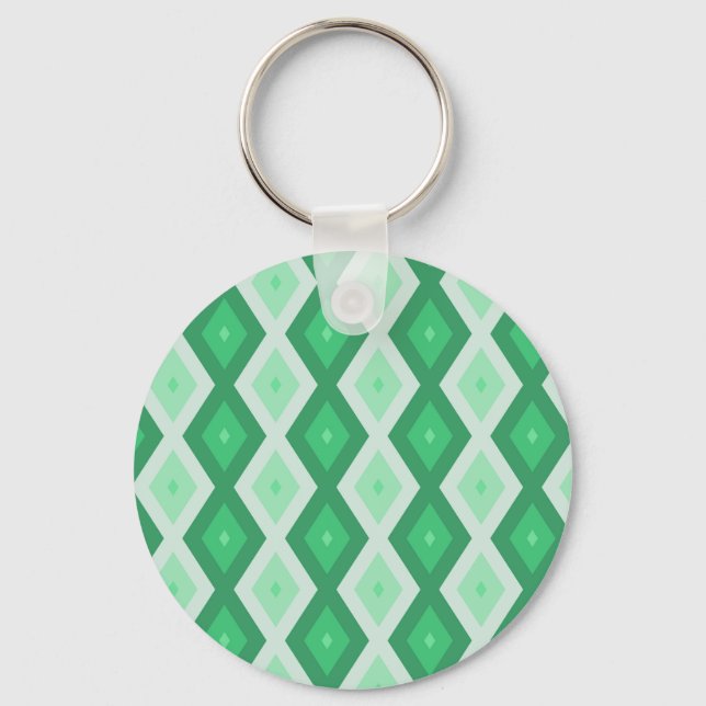 Chaveiro Formas de diamante verde (Frente)