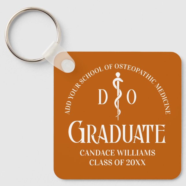 Chaveiro Formatação da Escola Médica Osteopática Laranja (Frente)