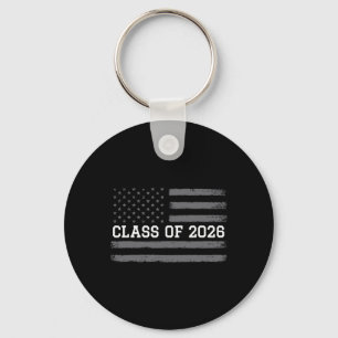 Chaveiro Formatura da turma de 2026 Bandeira Americana Gráf