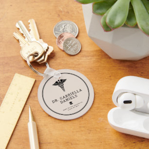 Chaveiro Formatura de Médico Minimalista Personalizada Esco