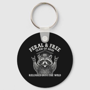 Chaveiro Formatura Engraçada de Guaxinim Feral Retro Cl De