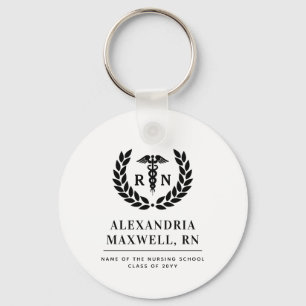 Chaveiro Formatura Personalizada de Enfermagem RN Elegante