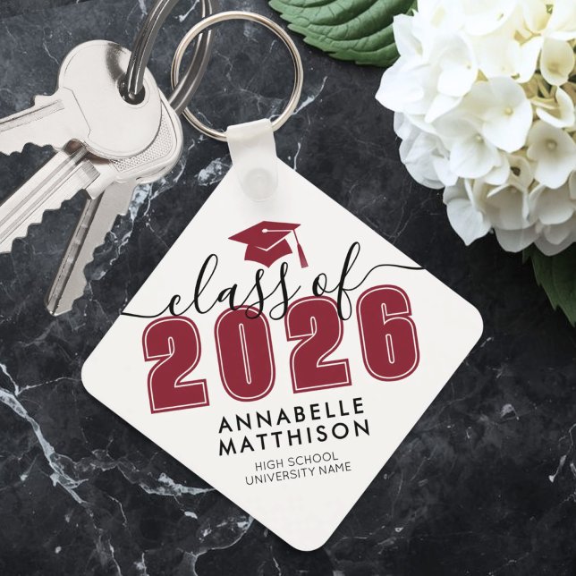 Chaveiro Formatura Vermelha (Red Graduation keychain)