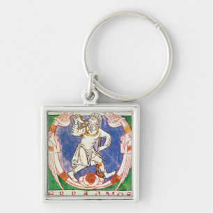 Chaveiro Forme de duas criaturas voadas com entrelaçado