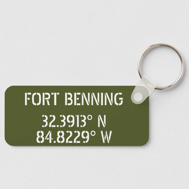 Chaveiro Fort Benning Latitude Longitude  (Frente)