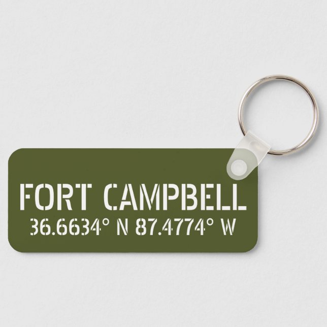 Chaveiro Fort Campbell Latitude Longitude (Frente)