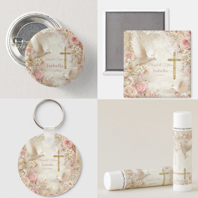 Chaveiro Forte Blush e Dourado Quince, personalizado (Criador carregado)