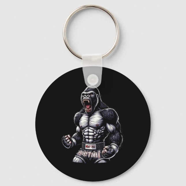 Chaveiro Forte Gorila Muay Thai - Boxin Tailandês E Luta (Frente)