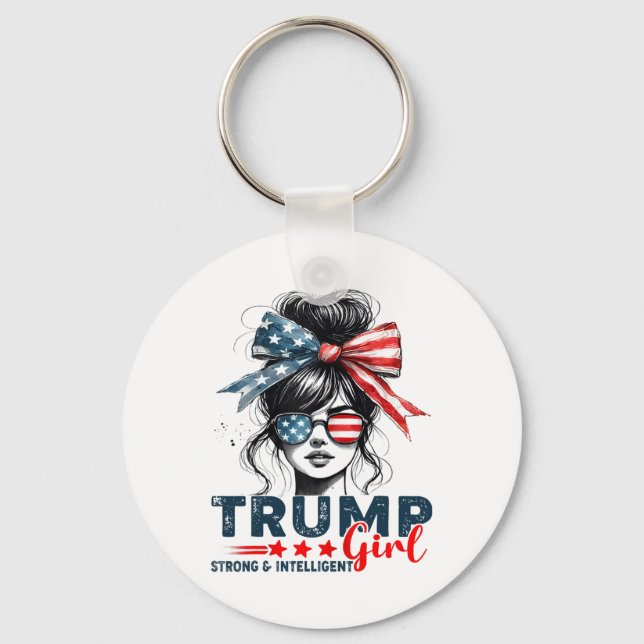 Chaveiro Fortes Mulheres Inteligentes Para Trump Girl Mega (Frente)