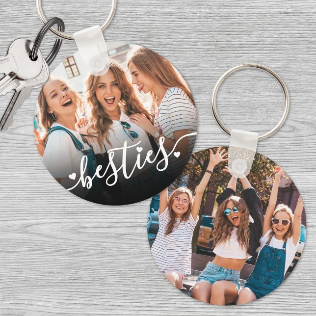 Chaveiro Foto BFF de Script do Melhor Amigo (Best Friend Script BFF Photo keychain)