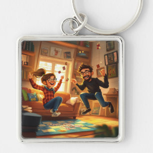 Chaveiro Foto BFF dos Melhores Amigos Minimalistas Modernos