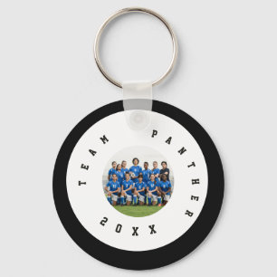 Chaveiro Foto da Equipe de Futebol com Nome e Iniciais Pers