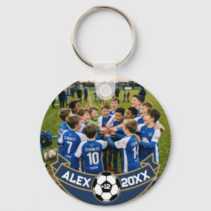 Chaveiro Foto da Equipe de Futebol Juvenil Nome Lembrança