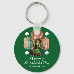 Chaveiro Foto da família "Shamrocks" de Dia de São Patrício
