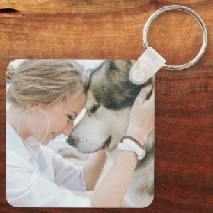 Chaveiro Foto da Mãe e do Cachorro